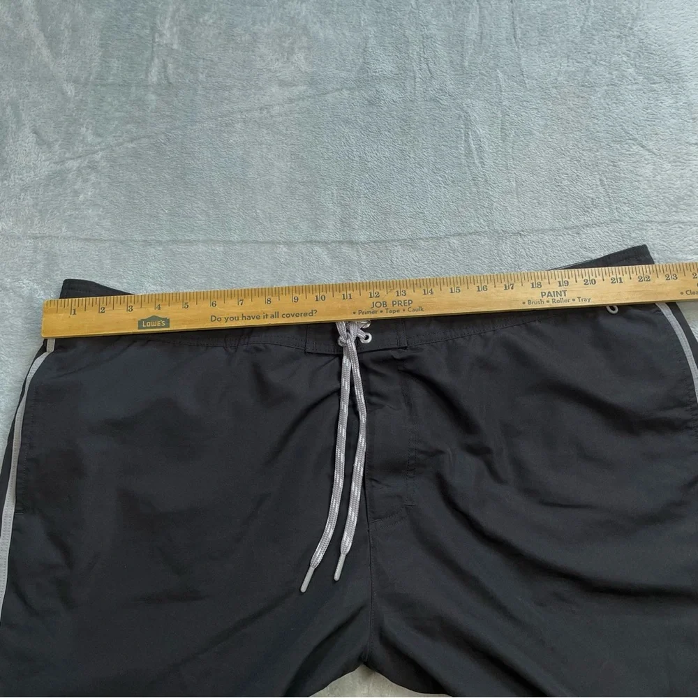Lands End Swim Board Shorts Trunks XXL Mens Black With Liner